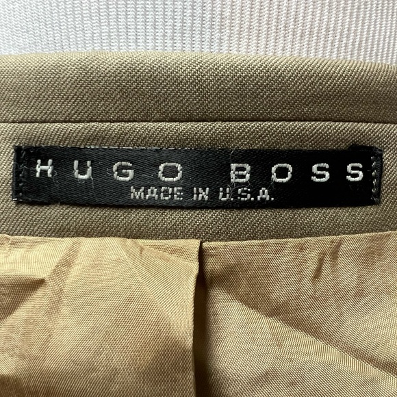 Hugo Boss Men’s 44L Tan Khaki Super 100s Wool Angelico/Lucca 2-Piece Suit - Picture 11 of 14